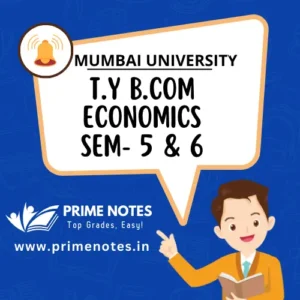 Mumbai University TYBCom Economics Sem 5 & 6 Notes