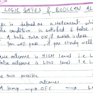 Logic Gates and Boolean Algebra Notes