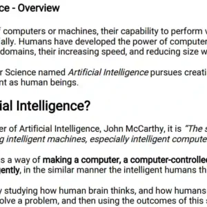 Artificial Intelligence Notes PDF